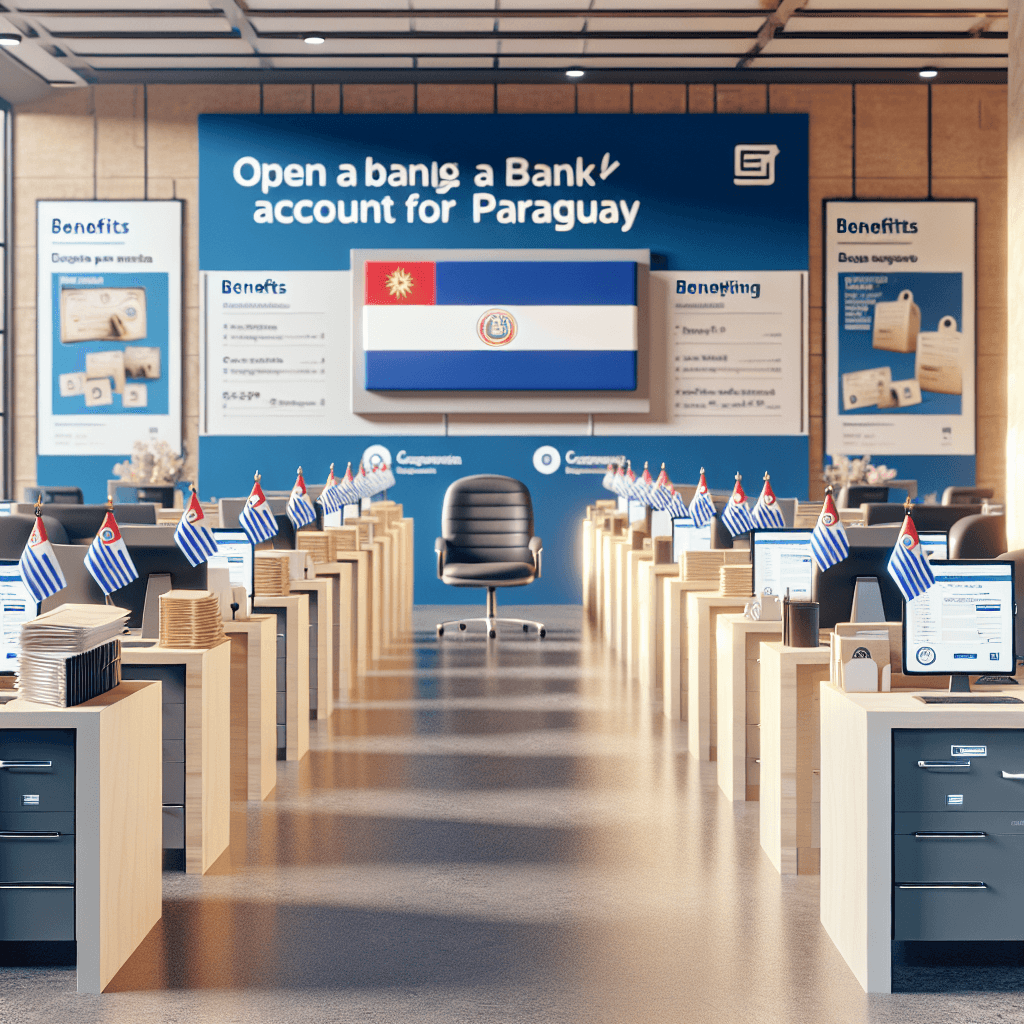 Otvorenie bankového účtu Paraguaj spoločnosť prináša priaznivé daňové podmienky, stabilitu a jednoduchý proces. Zistite viac a začnite svoje podnikanie!