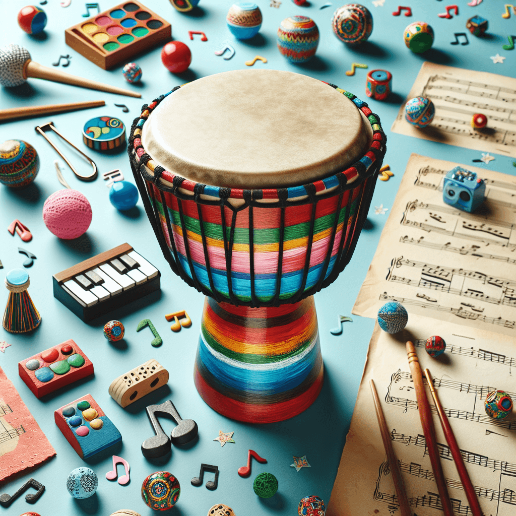 Djembe bubon pre deti podporuje hudobný rozvoj, motoriku a kreativitu. Ideálny nástroj pre zábavné učenie a tímovú spoluprácu.